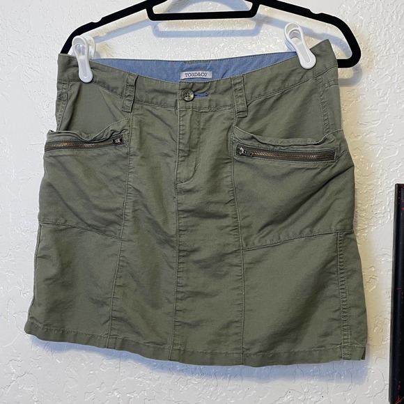 🌻Toad&Co {6} Hunter Green 'Swept Away' Utility Skirt - Picture 1 of 8